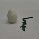 3D Dragon Egg - Glow in The Dark - Surprise Egg with Flexible Crystal Dragon Inside, 3D Printed Gift, Articulated Animal Figurine, Desk Pet Decor