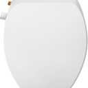 Elongated Bidet Toilet Seat Non-Electric, Slow-Close Lid, Adjustable Water Pressure, Self-Cleaning Dual Nozzles for Frontal & Rear Wash Hygienic Fresh Water Bidet Seat with Brass Inlet (Elongated)