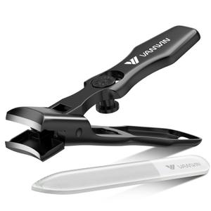 German Nail Clippers for Men Thick Nails, VANWIN Toenail Clippers for Seniors Large Wide Jaw Opening, Heavy Duty No Splash Fingernail Clipper with Safety Lock Nail Clippers with Catcher for Women