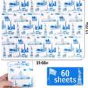 2 x MR FIVE 60 Sheets Blue American Buildings Tissue Paper Bulk,14" x 20",Blue Iconic Buildings Pattern Tissue Paper for Gift Bags,Blue Tissue Paper for Independence Day 4th of July Holiday Party
