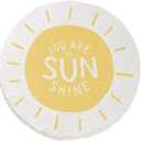 Poowe Sunshine Soft Plush Round Rug for Kids Room - 3.3 ft Alphabet Non Slip Nursery Bedroom Playroom Washable Classroom ABC Circle Rug for Kids Baby Toddlers Round 39.4", Sunshine
