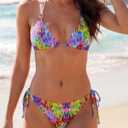 RELLECIGA Low Rise Bikini Set for Women Halter 2 Piece Swimsuits (L)