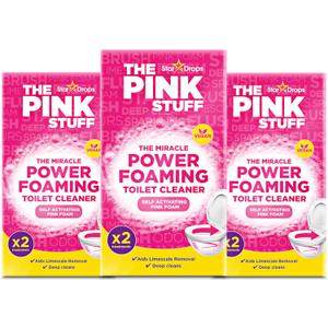 Stardrops The Pink Stuff Miracle Power Foaming Toilet Cleaner  Self-Activating Formula for Deep Cleaning, Stain Removal, and a Fresh Shine  Bathroom Essential (7 Ounce (Pack of 3))