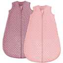 Yoofoss Fleece Baby Sleep Sack 6-12 Months with Plush Dots, TOG 1.5 Baby Wearable Blanket with 2-Way Zipper, Organic Cotton Toddler Sleep Sack Fleece (Medium)