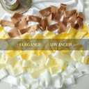 Pretty Jolly Cream Silk Satin Ribbon for Flower Bouquet 4 Rolls 1 1/2 Inch x 5Yd Handmade Frayed Fabric Ribbons for Gift Wrapping,Crafts,Baby Shower,Wedding Invitations,Hair Bows and Holiday Decor