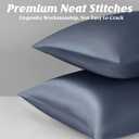 Silk Satin Pillow Cases Standard Size Set of 2 with Envelope Closure Skin & Hair Friendly Gifts 20"x 26" Space Grey