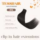 6PCS Clip in Hair Extensions Real Human Hair Short Clip in Extensions for Women Short Straight Hairpieces to Add Volume and Highlights 14 Inch Natural Black