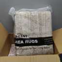 5x7 Area Rugs Beige Low Pile Indoor Washable Trendy Faded Style Rugs for Bedroom Living Room Dining Room Foldable Non-Slip Thin Print Home Office Mat