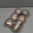 6 Pack Tea Tin Canister with Airtight Double Lids for Loose Tea, Mini Tea Storage Containers Round Tin Canister for Storage Teas Bags Coffee Sugar，8 Fluid Oz, Rose Gold