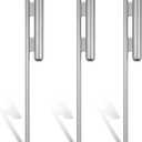 Shimeyao 3 Pcs 23 Inch Flag Spike Heavy Duty Feather Flag Ground Spike Pole Ground Stake for Swooper Metal Stakes for Garden Lawn Base