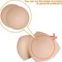 TOPBINE Bra Pads Inserts, Removable Sports Bra Inserts Bra Cups Inserts Padded Bra Inserts for Women's Bikini Top Swimsuit (Beige, M)