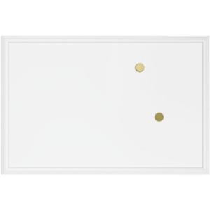 U Brands Farmhouse Magnetic Dry Erase White Board, 30" x 20", Wall Mounted Whiteboard with White Wood Frame, Includes 2 Magnets, Home, Office, Classroom Dry Erase Board
