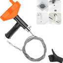 33 Feet Drain Snake Auger, Plumbing Snake Drain Hair Clog Removal Tool, Sink Unclogger Drain, Heavy Duty Toilet Snake Auger, Cleaner Tool for Bathroom Kitchen Tub Shower Drain Clog Remover with Gloves