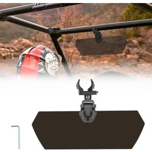 Universal UTV Sun Visor, Anti-Glare Tinted Polycarbonate Sunshield for 1.5" - 2" Roll Cage, Compatible with Polaris RZR Ranger, Can-Am Maverick X3, Honda Pioneer, Kawasaki Mule, Yamaha Rhino