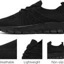 Women Running Shoes Mens Walking Tennis Sport Shoes Women's Gym Sneakers Lightweight Breathable Non Slip Fashion Workout Shoe for Mens Casual Jogging Mesh Sneaker (8.5 Women/7 Men, 8129black)
