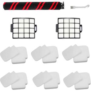 Brushroll & Foam Felt Filters Replacement Compatible with Shark Stratos Upright Vacuum with DuoClean PowerFins AZ3002 & AZ3000W AZ3000