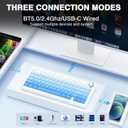 AULA F75 Pro Wireless Mechanical Keyboard,75% Hot Swappable Custom Keyboard,RGB Backlit,Pre-lubed Linear Switches,Side Printed PBT Keycaps Mechanical Gaming Keyboards,Gradient Blue