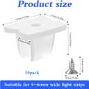 30 PCS Waterproof LED Strip Light Clips with Fitting Screws, Translucent Rope Light Clips Neon Holder Mounting Bracket Support Fixing Clamps for 5mm to 6mm Silicone LED Strip Lighting