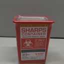 Sharps Container Small - Sharps Containers for Home Use and Labs - Portable Needle Disposal and Travel Size Biohazard Bin - 1 Quart (Pack of 1)