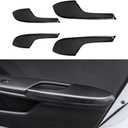 Phoneix 4Pcs Carbon Fiber Pattern Interior Door Armrest Panel Trim Cover Set Texture ABS Accessories Fit for Honda 10th Civic 2016-2021 Accessories