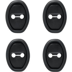 3 x lasuroa 4pcs Silicone Car Door Latch Covers, Universal Door Cushion Slam Stopper Strike Protective Lock Guard Protector for Noise Reduction & Shock Absorber Fits Most Cars SUVs Trucks (Black)