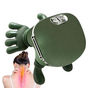 Heated Neck and Shoulder Massager with Hands, Bionic Deep Tissue Kneading, Hands-Free Human Hand Massage for Neck, Back & Shoulders, USB Rechargeable