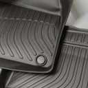 GINOWY- Floor Mats & Cargo Liner for Mazda 3 FWD 2019-2024 2025 Only for Hatchback, TPE All Weather Protection Car Mats for Mazda 3 Non-Slip Trunk Mat Waterproof Heavy Duty Accessories Black