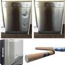 Stainless Steel Dishwasher Magnet Cover (23" x 28" Sheet)  Brushed Silver Magnetic Dishwasher Door Cover to Hide Dents and Scratches  Front Panel Cover for Dishwashers - Magentic only