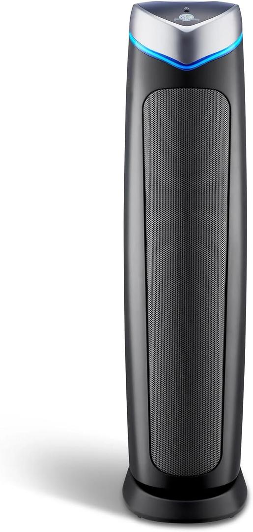 GermGuardian 5-In-1 HEPA Air Purifier for Home, Large Rooms Up To 915 Sq. Ft. with HEPA Pet Air Filter, UV-C Light & Odor Reduction, AC5250PT, 28" Tower, Gray GermGuardian 5-In-1 HEPA Air Purifier for Home, Large Rooms Up To 915 Sq. Ft. with HEPA Pet Air Filter, UV-C Light & Odor Reduction, AC5250PT, 28" Tower, Gray
