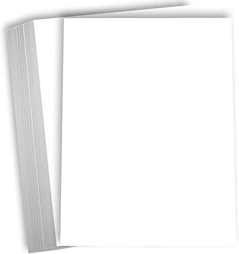 Hamilco White Cardstock - 8 x 10" Blank 80 lb Cover Card Stock - 50 Pack (Bright)