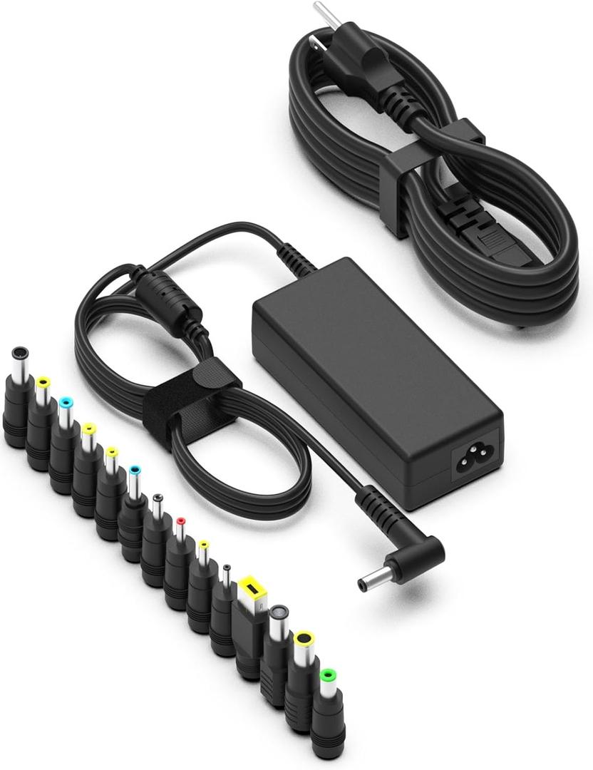 65W Universal Laptop Charger Compatible with HP Dell ASUS Lenovo Acer Gateway, 20V 19V Monitor Power Supply Cord Compatible with Samsung LG LCD Monitor TV Aspire Spin Toshiba Satellite JBL Speaker