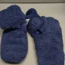 REVIX Microwave Booties for Cold Feet & Discomfort Relief, Heated Slippers for Women & Men with Moist Heat Therapy, Microwavable Foot Warmers for Home & Bed Use, Adjustable Non-Slip Slippers, Navy L