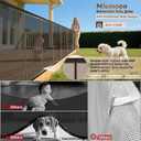 Miumoon 120 inch Retractable Baby Gates 42 inch Tall, Retractable Gate with Reinforced Strip Design to Prevent Crawling Through, 10 FT Extra Wide Retractable Dog Gate for Indoor/Outdoor, Black