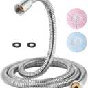 TRIPHIL Kink-free Shower Hoses Extra-long 98" for Handheld Showerhead Hose Replacement Flexible Metal Shower Tube Extension Anti-twist 2 Brass Connectors Stainless Steel Chrome 98 Inches