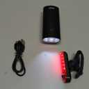 Super Bright Bike Lights for Night Riding, USB Rechargeable Mountain Bicycle Headlight, Waterproof, 6+4 Light Modes Bike Light Set for Cyclists and Commuters