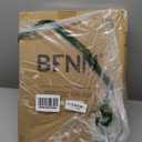 BFNN Free Standing Foldable Dog Gate, 16.5" High Step-Over Metal Short Pet Gate, Up to 72" Wide Puppy Fence for Stairs and Doorways, Indoor & Outdoor Use, No Drilling and No Assembly, White