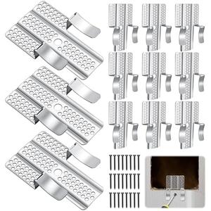 Pack Drywall Repair Clips,Easy Drywall Repair Kit,1/2" Stainless Steel Wall Patch Clips with  Screws for Damaged Walls Repairing