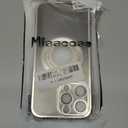 Misscase for iPhone 16 Pro Max Magnetic Glitter Case Compatible with MagSafe,Full Protection Slim Shockproof Anti-Scratch Case with Camera Lens Protector Logo View Dust-Proof Net for Women Silver