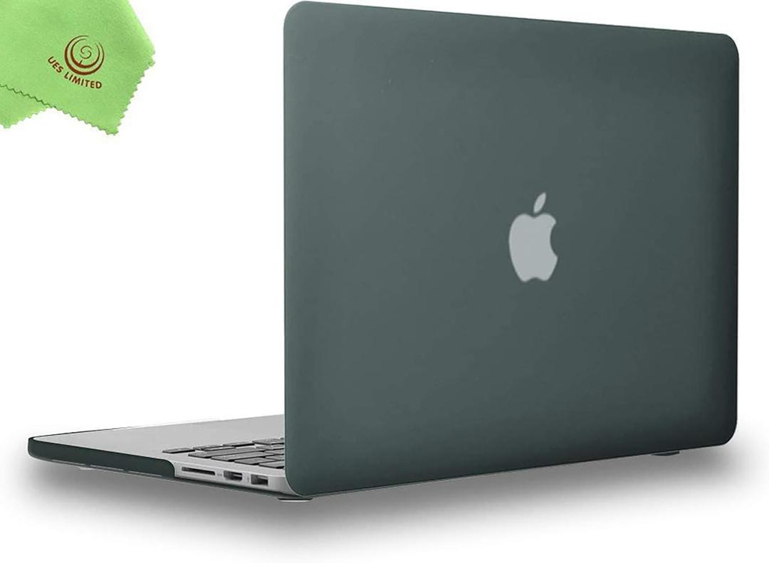 UESWILL Smooth Matte Hard Shell Case Cover Compatible with MacBook Pro 13 inch with Retina Display (No CD-ROM,No USB-C) (Model: A1502/A1425, Version Late 2012/2013 / 2014 / Early 2015), Midnight Green