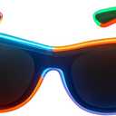 AMIMA Wireless Led Light up Glasses Multi-Color Glow Neon Rave Glasses for Rave Party, EDM, Halloween Costumes(8 Colors)