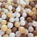 Wonder Space Soft Pit Balls, Chemical-Free Crush Proof Plastic Ocean Ball, BPA Free with No Smell, Safe for Toddler Ball Pit/Kiddie Pool/Indoor Baby Playpen (Mixed - Coffee)