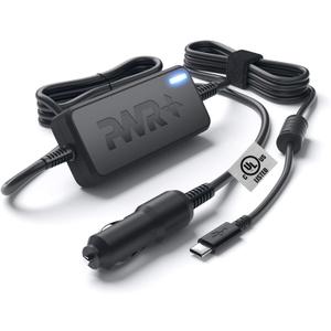 USB-C Laptop CAR Charger Power Adapter: for Dell Latitude Precision XPS Lenovo Yoga Thinkpad MacBook Pro Air LG Gram Razer Blade Stealth Chromebook Pixel Acer Asus Steam Deck DJI Mavic UL Listed PD3