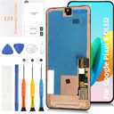 for Google Pixel 8 6.1" Screen Replacement with Frame (Fingerprint Cable Transfer Required) Aftermarket OLED LCD Display Screen Replacement Touch Digitizer Assembly (Not Original OLED)