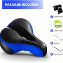 Bike Seat, Most Comfortable Bicycle Seat Dual Shock Absorbing Memory Foam Waterproof Bicycle Saddle Bike Seat Replacement with Refective Tape