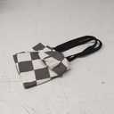 Reuseable Tote Bag Check Shopping Bag Grocery Shoulder Bag Cute Tote Bag for Women College Grocery Bag Cotton Cloth Beach Totes Gift