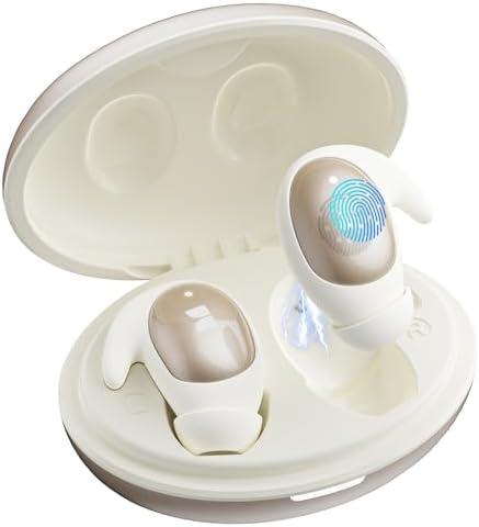 Monster Sleep Ear100 Ear Buds, Sleep Earbuds with Stereo Sound, Design for Side Sleepoth 6.0, ENC Noise Cancelling, IPX6 Waterproof Mini Headphones,White