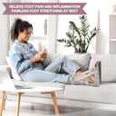 Medibot Sleeping Stretch Boot-Plantar Fasciitis Night Splint Leg Support Brace, Comfortable & Adjustable, Fits Right or Left Foot for Achilles Tendonitis, Heel, Bone Spurs(Grey shell Pink lining M)
