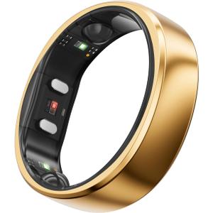 RingConn Gen 2, Worlds First Smart Ring with Sleep Apnea Monitoring, No APP Subscription, 12-Day Battery Life, Stress/Heart Rate/Women's Health Tracker, Android & iOS Compatible (Rose Gold, Size 10)
