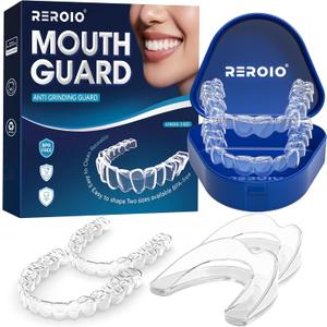 Anti Grinding Guard, Mouth Guard for Grinding Teeth at Night, Mouth Guard for Sleeping, Perfect fit Night Guards for Teeth Grinding, Reusable Mouthguard for Adults