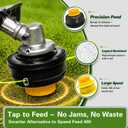 Universal Bump Feed Trimmer Head Replacement Fits Gas and Cordless Trimmers | Wide Compatibility, Gentle Bump to Feed, Ease of Install, No Line Jams, Feed the Right Amount, 7 Thread Adapters, Extra Cap